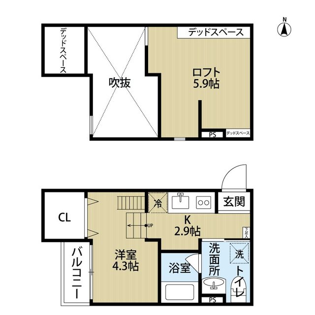 Attic堺の間取り