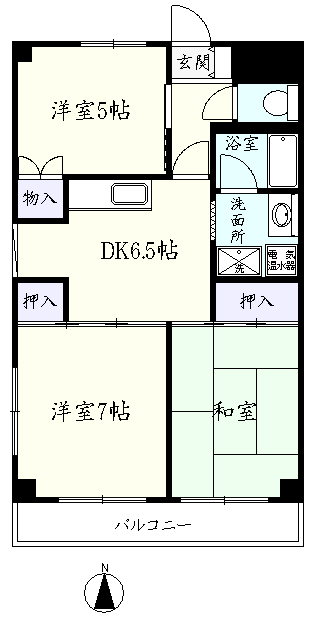 メイツ南染師の間取り