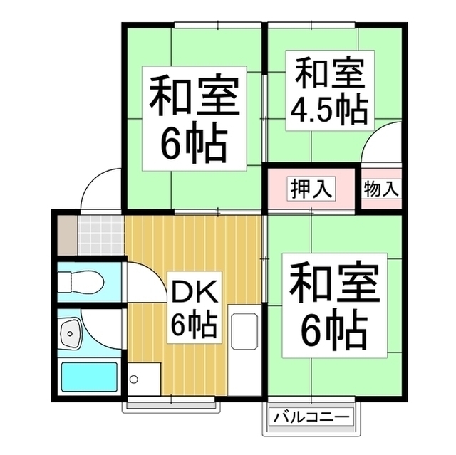 コーポラスカネ京の間取り