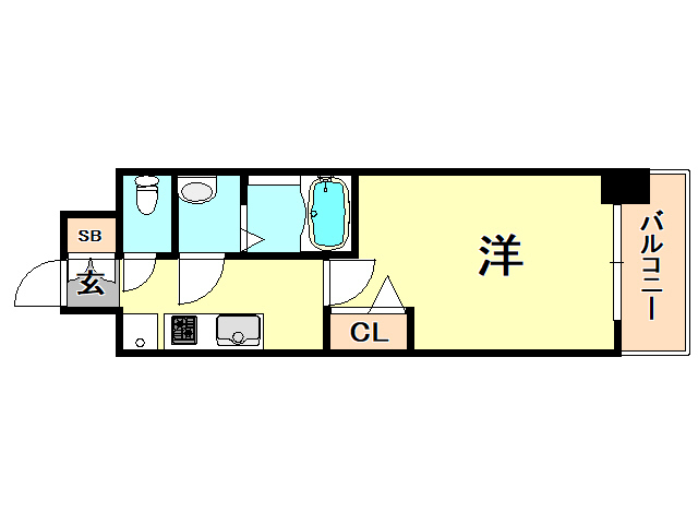 神戸市兵庫区駅南通のマンションの間取り