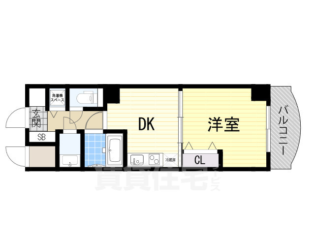 大阪市北区本庄東のマンションの間取り