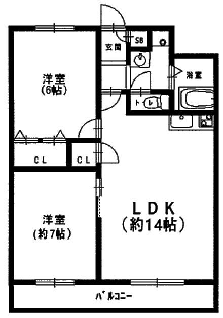 ドミールサニー長尾の間取り