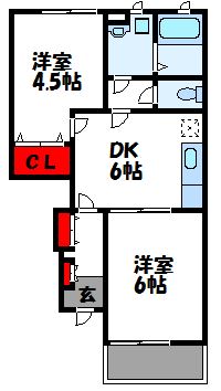 ラフレシールIの間取り