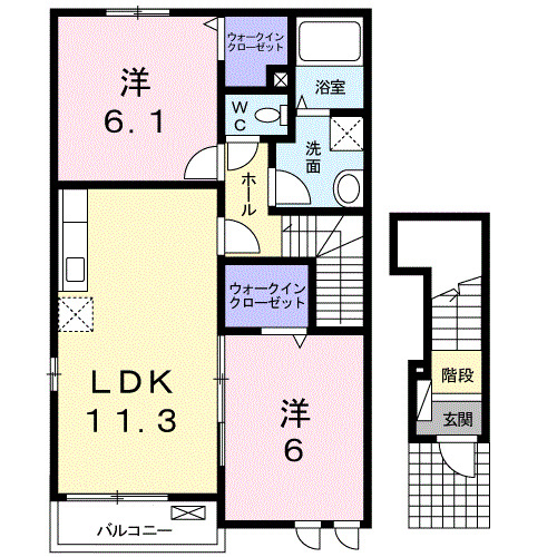 エスポア　トロワの間取り