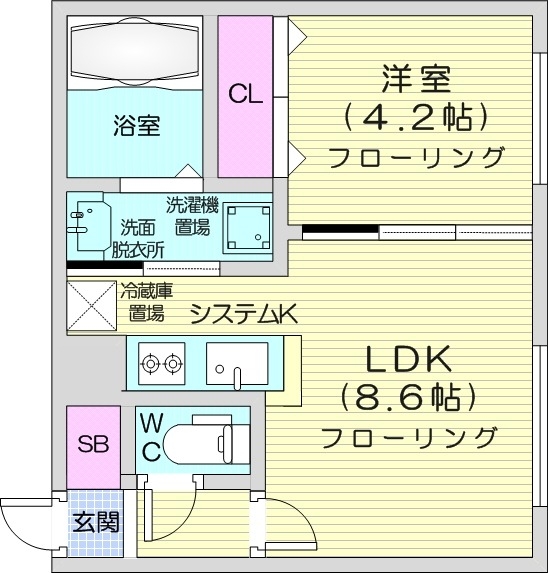 サクラブール澄川の間取り