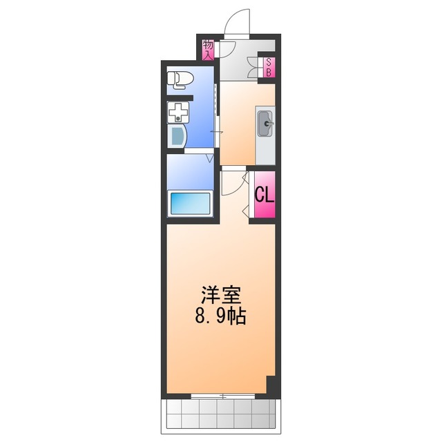 泉北郡忠岡町忠岡北のマンションの間取り