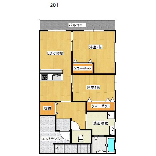 ハピネス菊川の間取り