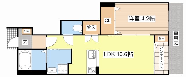 湖南市三雲のアパートの間取り