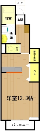 伊勢市馬瀬町のアパートの間取り