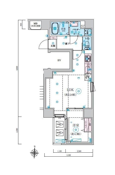 【墨田区両国のマンションの間取り】