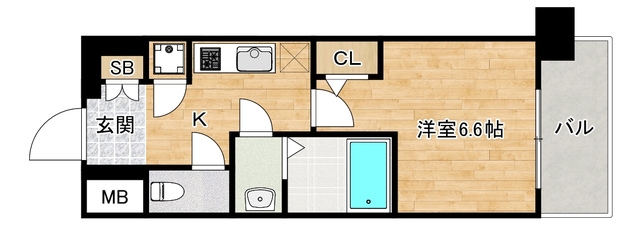 大阪市天王寺区国分町のマンションの間取り