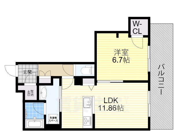 豊中市千里園のマンションの間取り