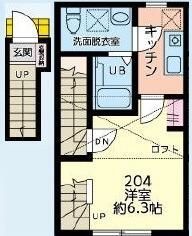 八王子市子安町のアパートの間取り