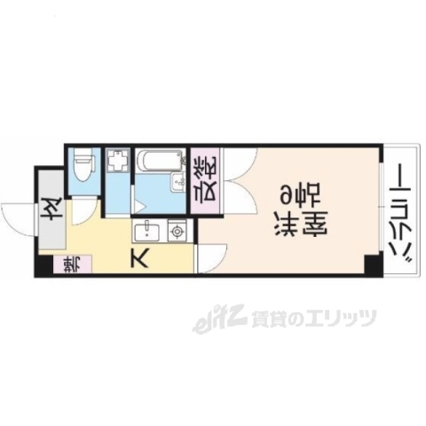 枚方市北中振のマンションの間取り