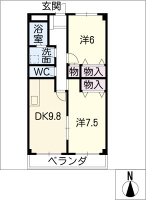 プラチナハイツ安井IIIの間取り