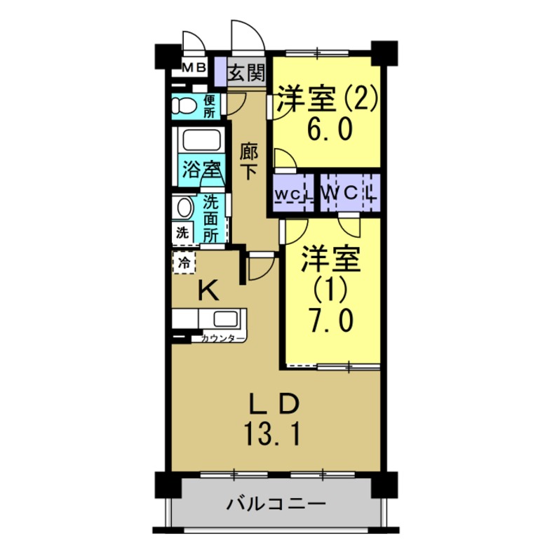 サンライズ新舞子の間取り