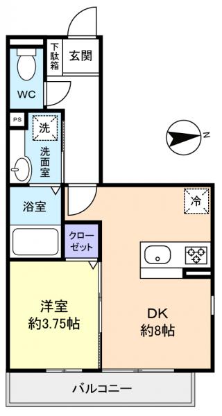 ヴィクトワールＨ１の間取り