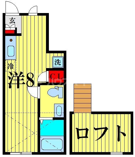 八潮市大字大原のアパートの間取り