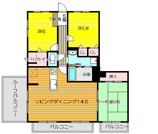 ネオステージ今宿の間取り