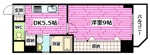 安芸郡府中町大須のマンションの間取り