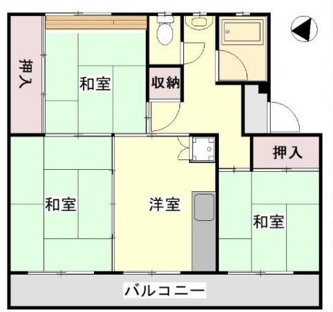 川越市三光町のマンションの間取り