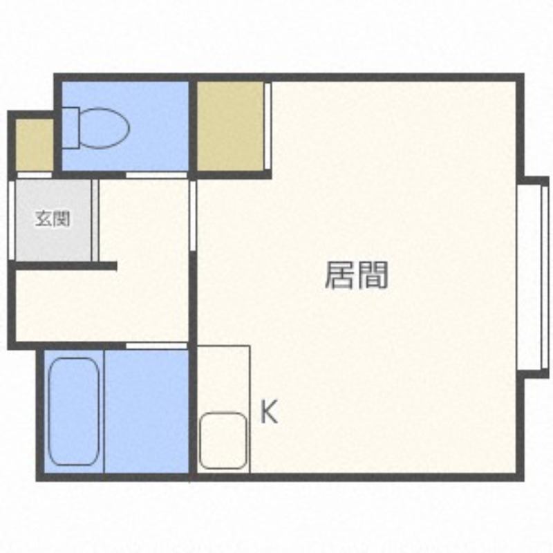 札幌市南区川沿六条のマンションの間取り