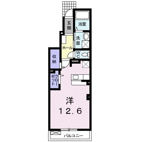 和歌山市北野のアパートの間取り