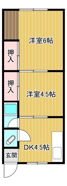 東栄荘の間取り