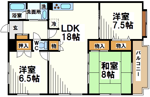 エレガント白糸台の間取り