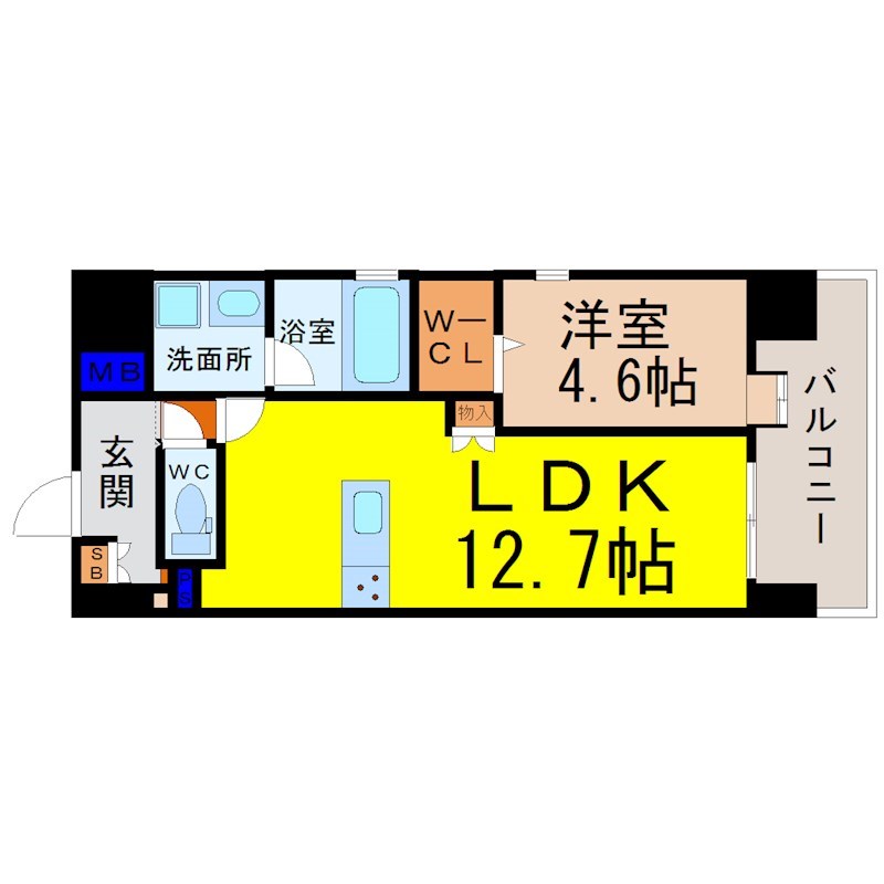 名古屋市西区新道のマンションの間取り