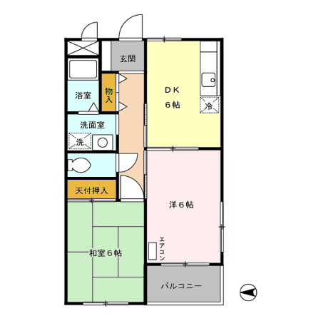 江戸川区松江のマンションの間取り