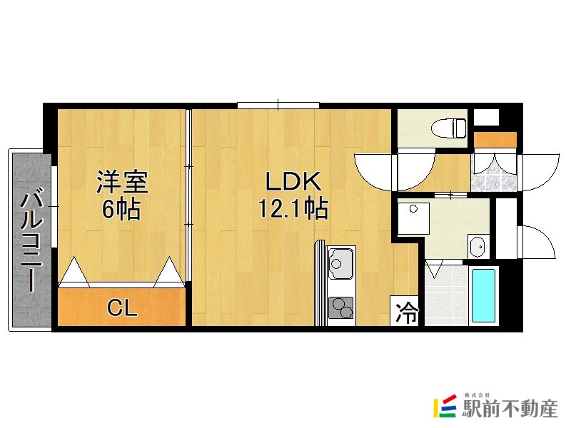 大牟田市有明町のマンションの間取り