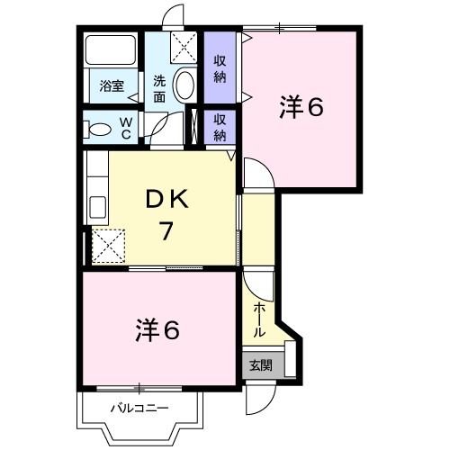 長岡市摂田屋のアパートの間取り