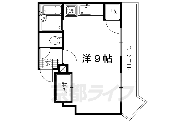 京都市上京区伊佐町のマンションの間取り