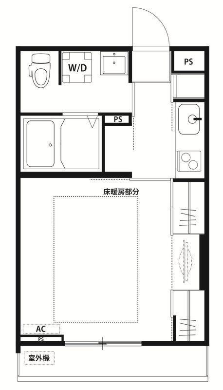 さいたま市桜区田島のアパートの間取り