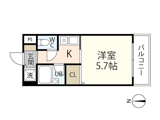 広島市西区井口鈴が台のマンションの間取り