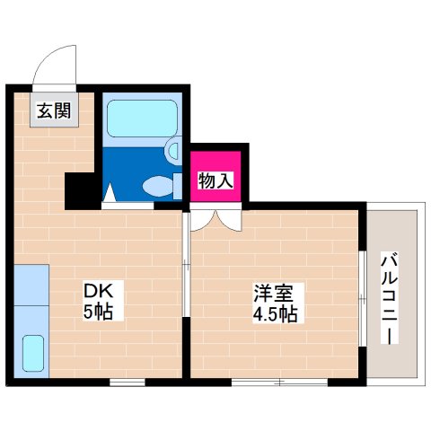 大阪府大阪市平野区長吉六反５（マンション）の賃貸物件の間取り
