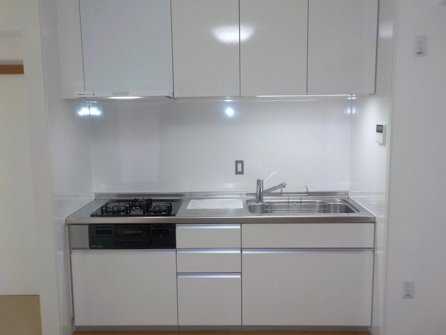 キッチン　コンロ設置済みのキッチンです