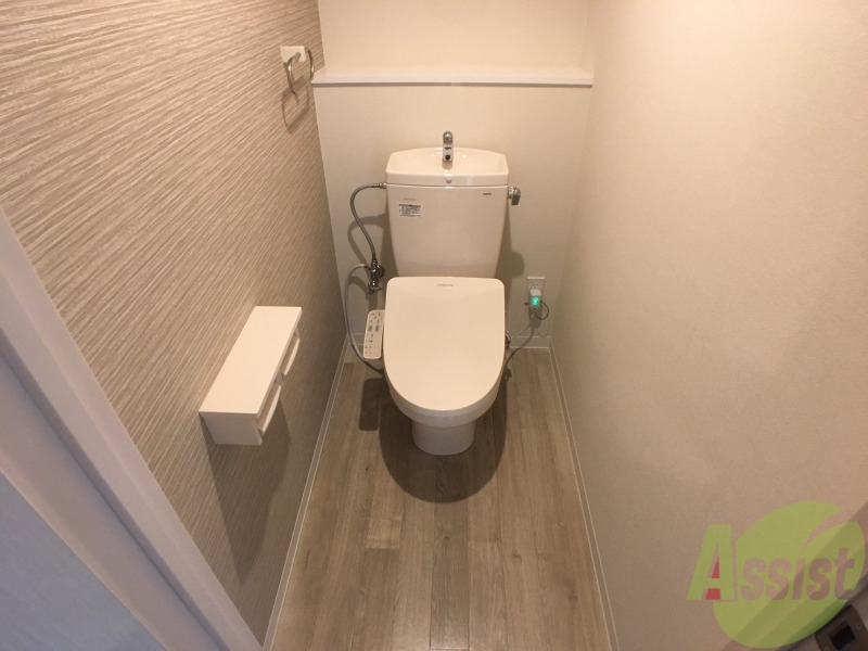 トイレ　ウォシュレット機能がついたトイレ。安心して使用できますね。