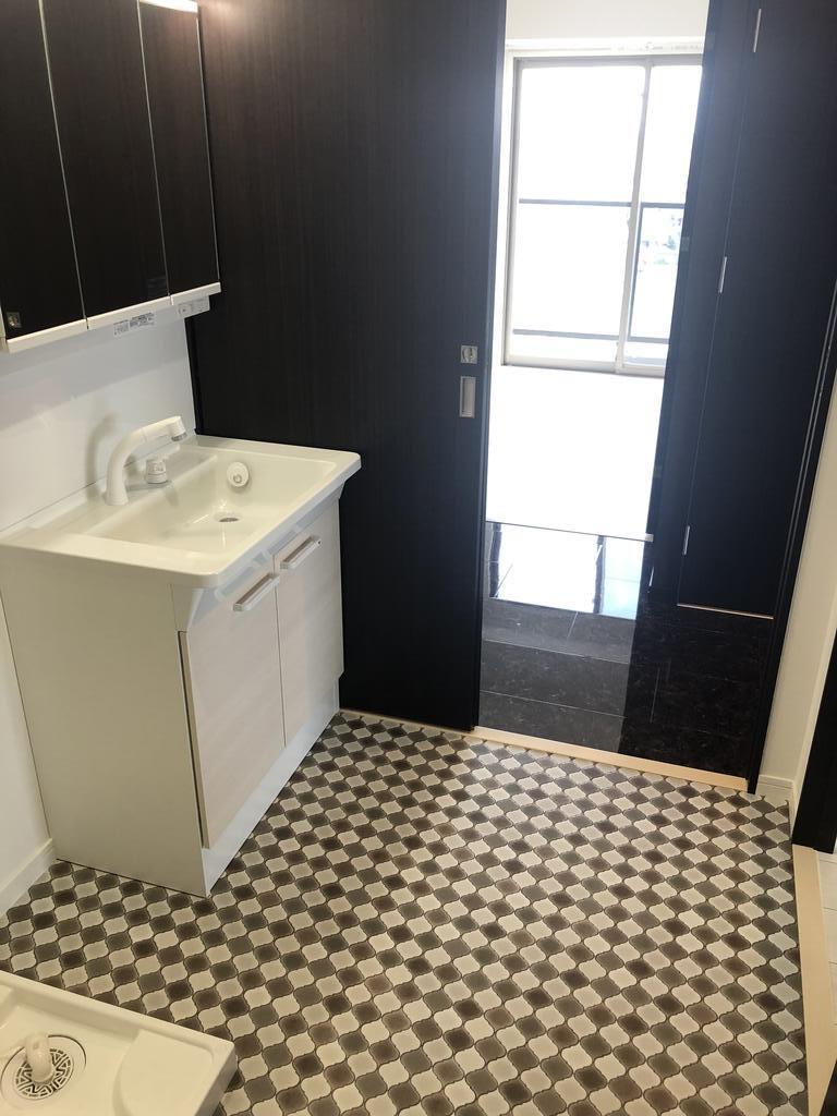 洗面設備　洗面からも浄水が出ます。毎日浄水で洗顔できます♪