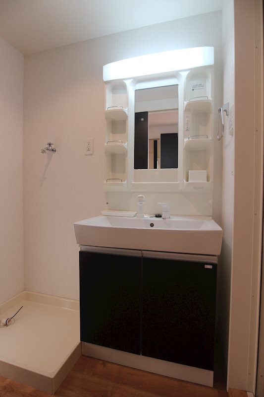 洗面設備　※別号室の写真です。脱衣スペースも十分な広さです