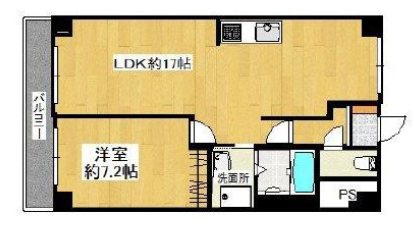 西武拝島線 小川駅 徒歩3分 6階建 築30年の間取り写真