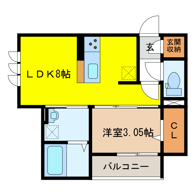 名鉄名古屋本線 加納駅 徒歩8分 3階建 築6年の間取り写真
