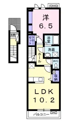 大府市長草町のアパートの間取り