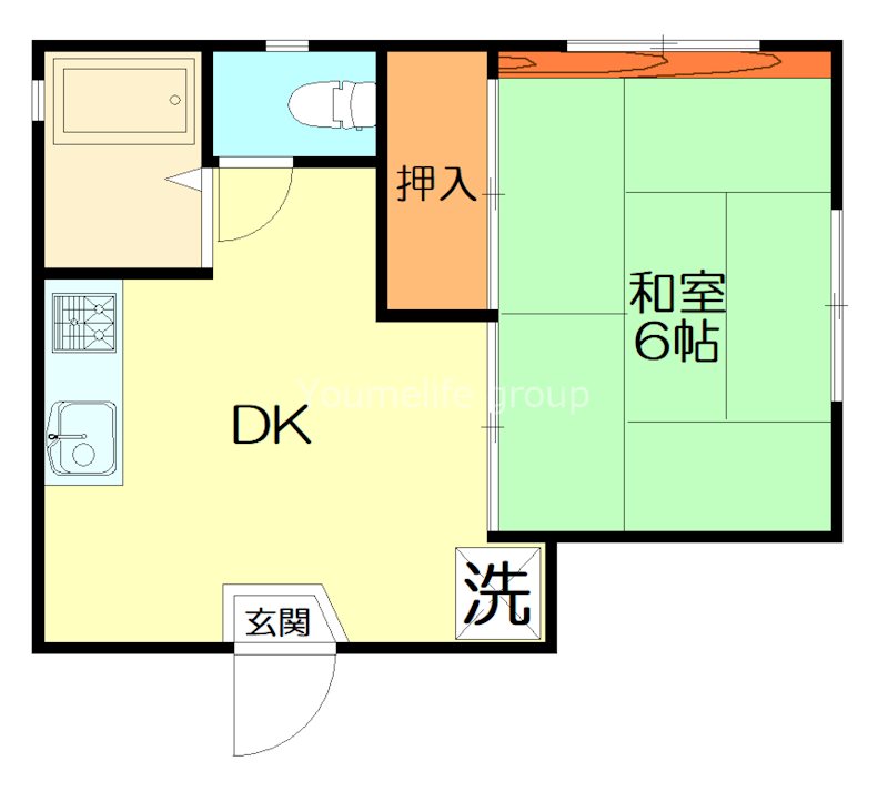 サン矢留アパートの間取り