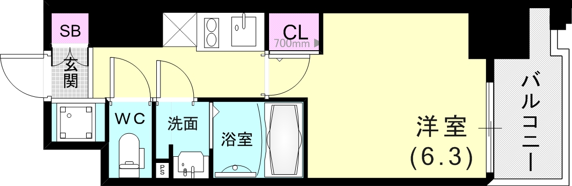 【ファーストフィオーレ神戸湊町の間取り】