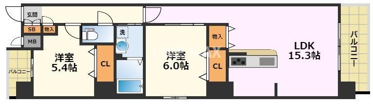 名古屋市中区平和のマンションの間取り