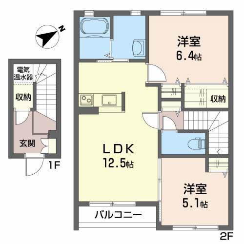 シャーメゾンコトンＡの間取り