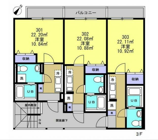 鴻巣市雷電のアパートの間取り