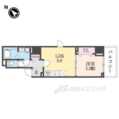 亀岡市亀岡駅北のマンションの間取り